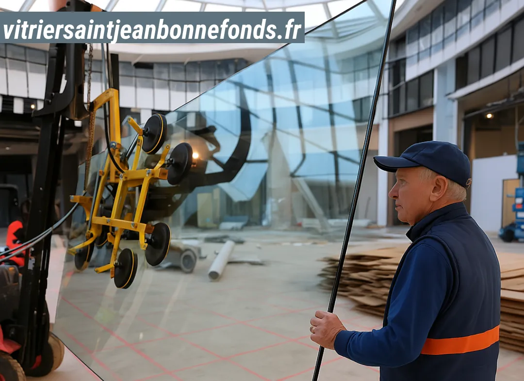Remplacement de vitrine magasin Saint-Jean-Bonnefonds